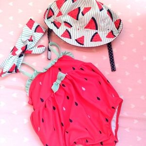 Adorable Watermelon Baby Bathing Suit Set